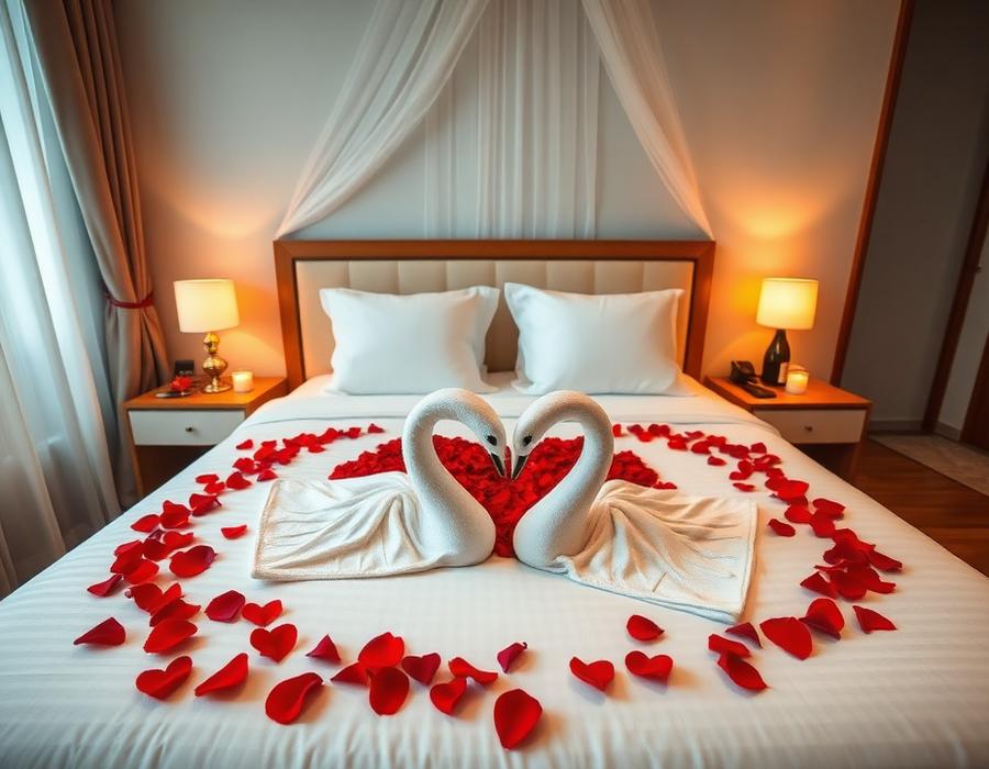 Honeymoon romantic decoration